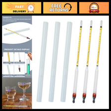 Accurate Alcohol Hydrometer 0-200 Proof Tester for Distilling  Liquor - 3 Pcs S
