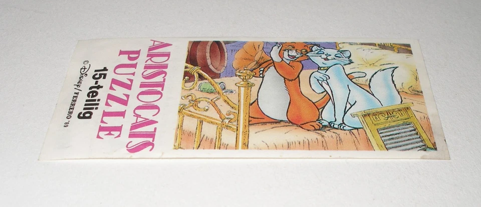 Puzzle Beipackzettel "Aristocats" 1989 Oben Rechts - Bild 1 von 1