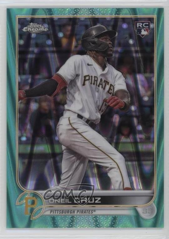 2022 Topps Chrome Sonic Aqua RayWave Refractor 186/199 Oneil Cruz Rookie RC 2o0