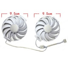 2 fans/Set For ASUS RTX4070 12GB DUAL WHITE OC Graphics Card Cooling Fan