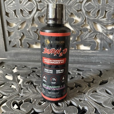 Alpha Lion BURN2O Grapezilla L-Carnitine Liquid 31 Servings Sealed Exp 2/2028