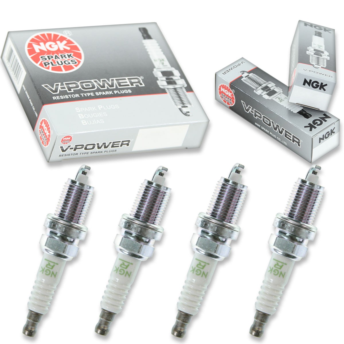 4 pcs NGK V-Power Spark Plugs for 2009 Suzuki Swift 1.6L - Engine Kit Set rk