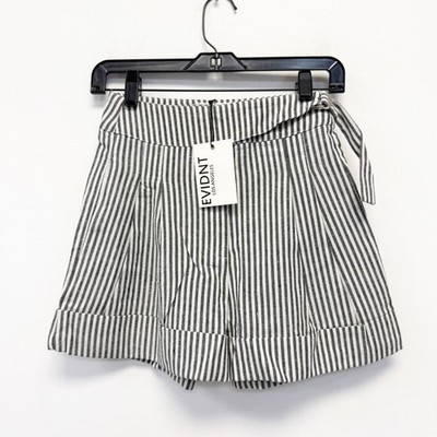 Evidnt Los Angeles Anthropologie Nautical Striped High Waist Cuffed Shorts S