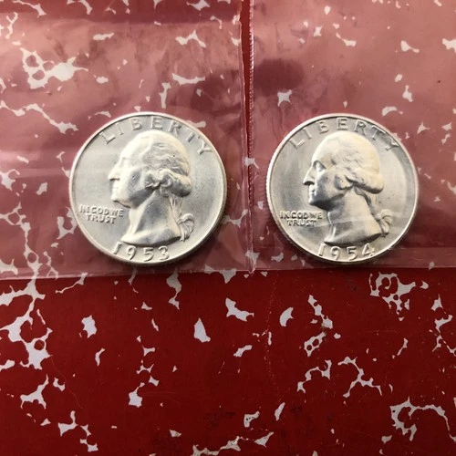 1952-S and 1953-S Washington Quarters- Gem Brilliant Uncirculated VERY NICE