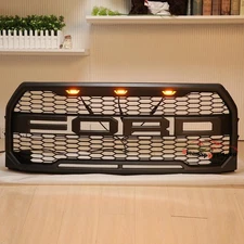 Upgrade Front Grille For 2015 2016 2017  Ford F150 F-150 Raptor Style W/ Letters