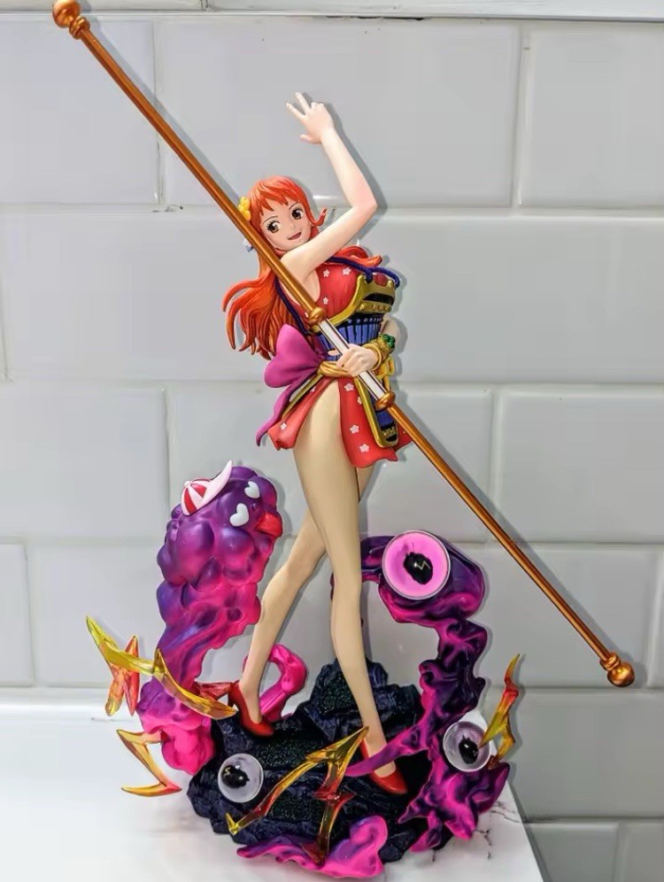One Piece Nami Wano Onigashima 30cm Samurai pcv Figure Anime