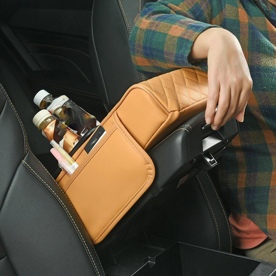 Almofada console central apoio de braço carro copo e suporte para telefone capa multifuncional  - Imagem 3 de 4