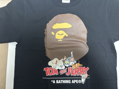 Authentic ape bape x Tom and Jerry 85th ape head tee#2 t