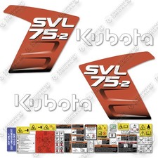 Fits Kubota SVL 75-2 Decal Kit Track Loader-White Version-7 YR OUTDOOR 3M VINYL