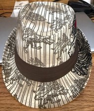 Men s Pork Pie Fedora Hat Embroidered Design Jazz Hip Hop Fashion Cap
