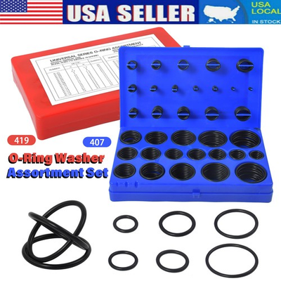 #ad SAE Metric Rubber O Ring Washer Assortment Set Automotive Storage Case ORing Kit $14.20