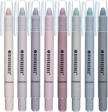 DIVERSEBEE Bible Highlighters and Pens No Bleed, 8 Pack Assorted Colors Gel High