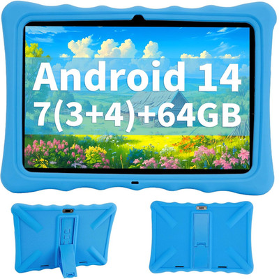 Kinder-Tablet 10,1 Zoll IPS Anti-Blaulicht Dual-Kamera WiFi 6