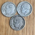 Silver Dimes Roosevelt 90% (1946-1964) Lot Of 3 U.S Mint FREE SHIPPING D