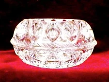 Ellipse Master Salt Cellar Bryce Walker Clear Glass EAPG Elipse Antique 1880s