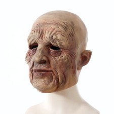 Old man latex mask stage performance props simulation human face