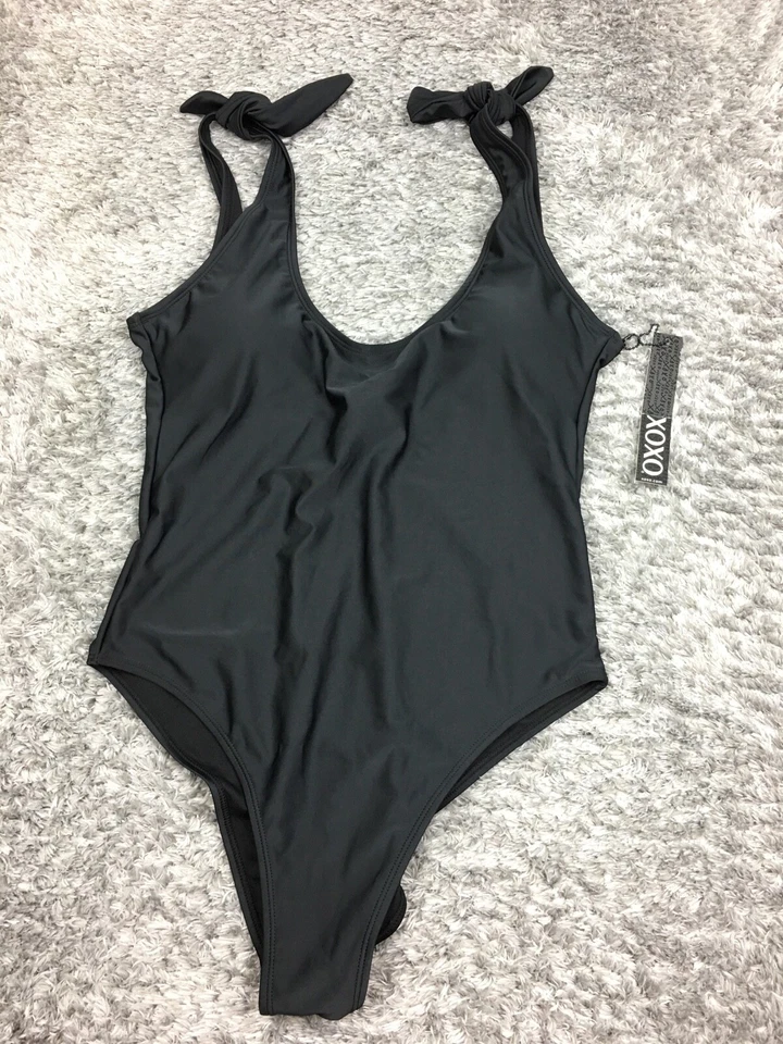 NEW XOXO One Piece Swimsuit Womens Size 2X Black XS233X - Image 2 of 4