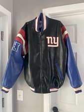 Vintage New York Giants G-III NFL Faux Leather Jacket XL