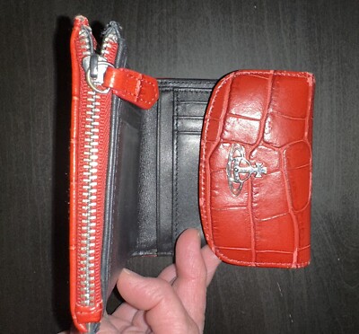 Vivienne Westwood Bifold Wallet Crocodile Red Wallet | eBay