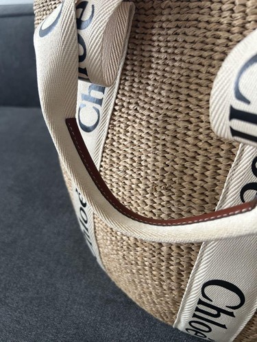 Chloe Woody Large Basket Tote Shoulder Bag CHC22SS380G55 101 129277433 - Picture 11 of 20