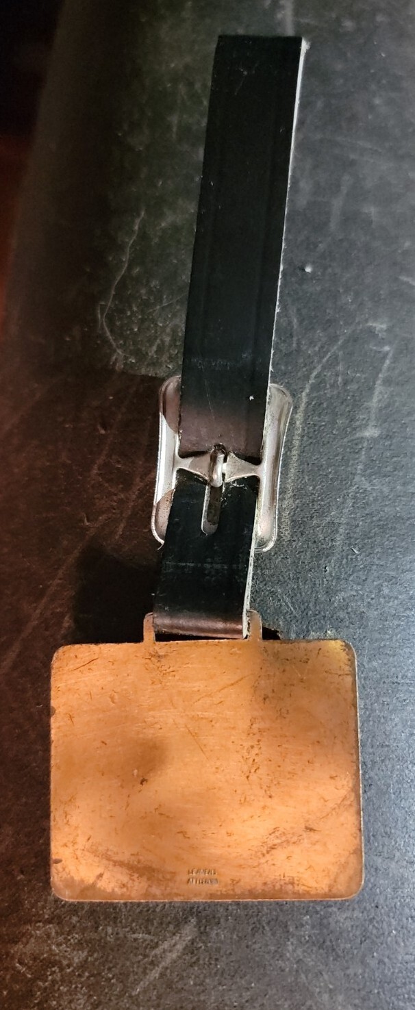 Vintage Joy Mining Equipment Watch Fob with Leather Strap USA