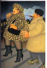 BERYL COOK ~ "CAMEL HAIR COAT"   ~ MOUNTED PRINT  