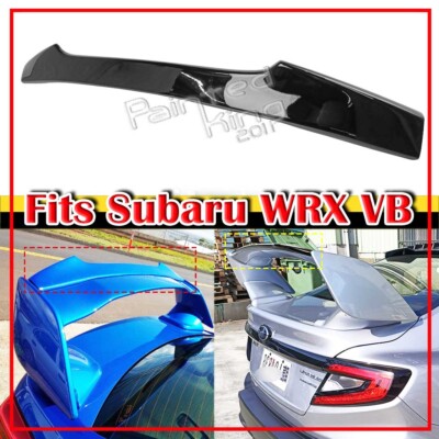 22-23 Painted Black Fits Subaru WRX STI VB 5th 4D Gurney Flap Trunk Lip Spoiler