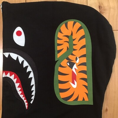 BAPE Digital Camo Military Shark Full Zip Hoodie Jacket A Bathing