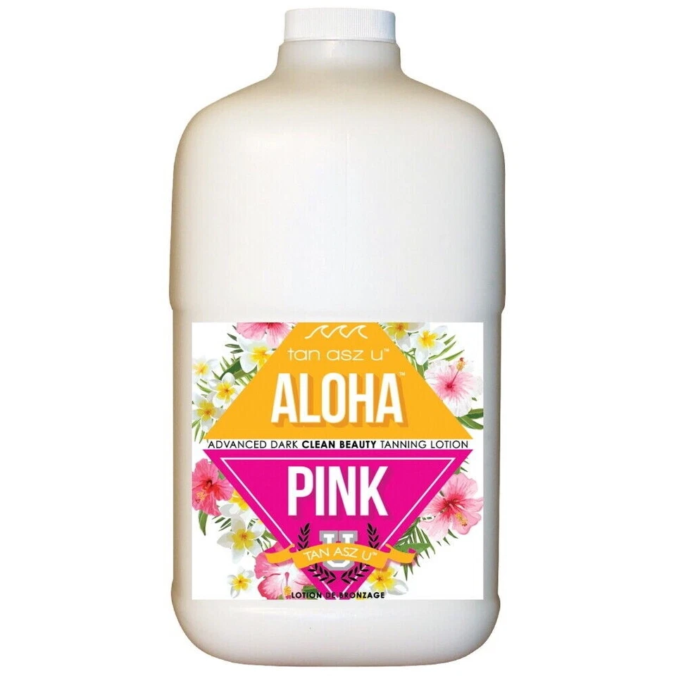 TAN ASZ U ALOHA PINK SUNBED TANNING LOTION CREAM ACCELERATOR 1892ml NON TINGLE