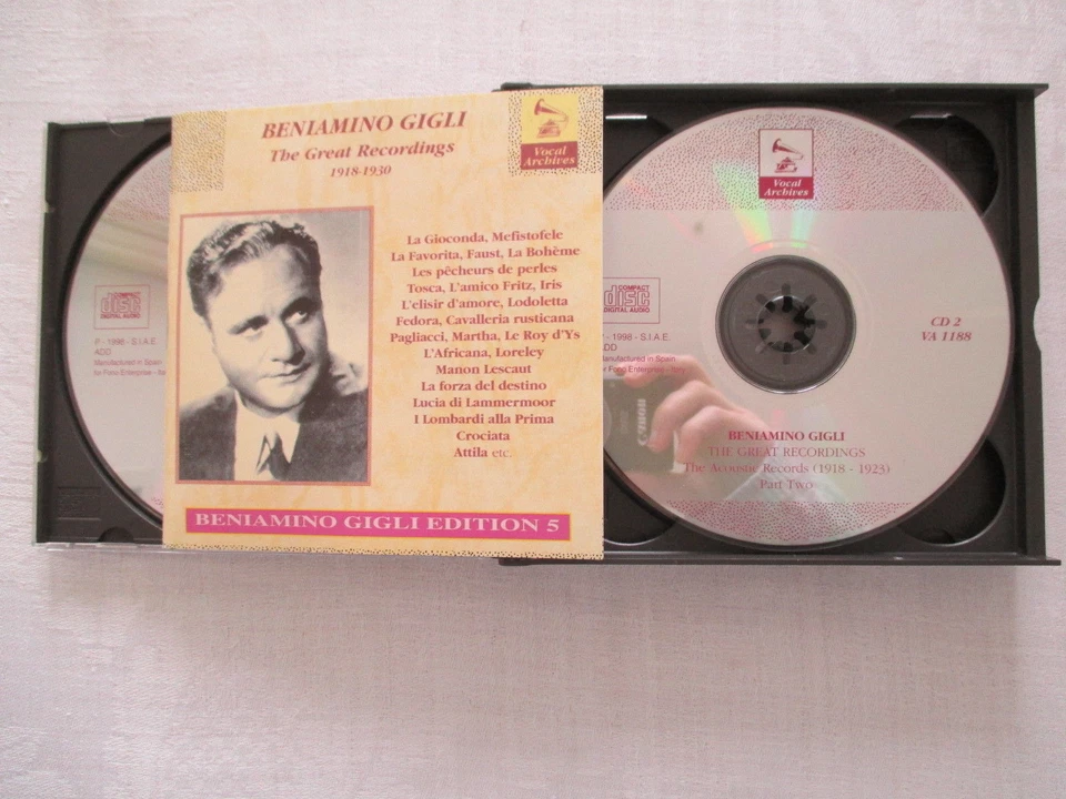 Beniamino Gigli - The Great Recordings 1918-1930 - Edition 5 - 4 CD s NEUWERTIG - Bild 4 von 4
