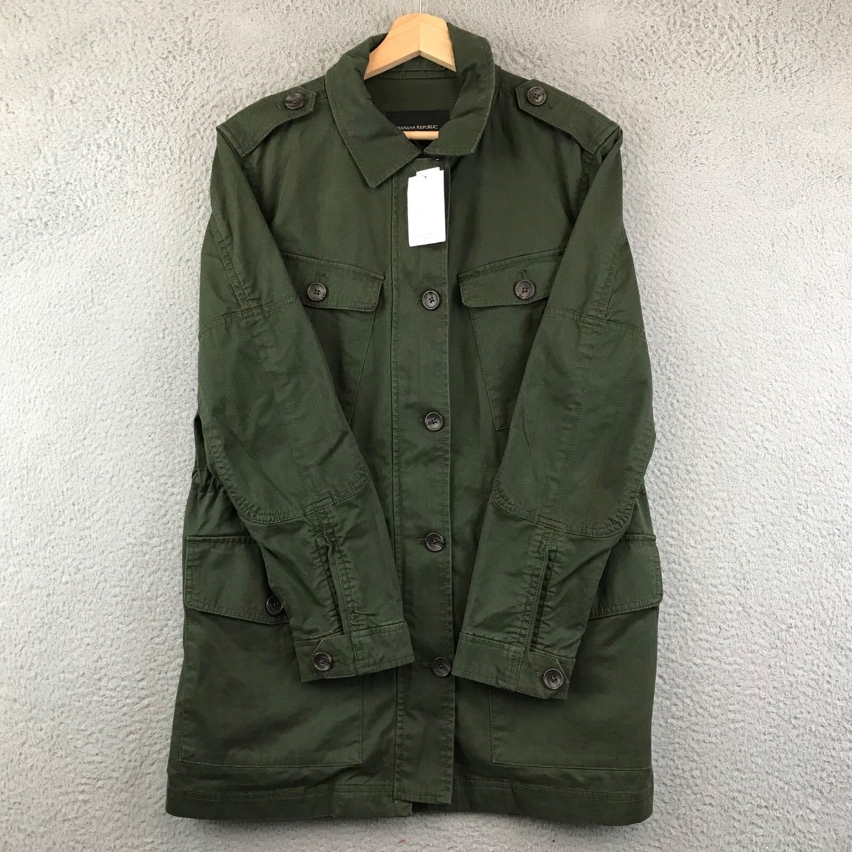 New Banana republic four pocket military jacket Womens Medium | eBay