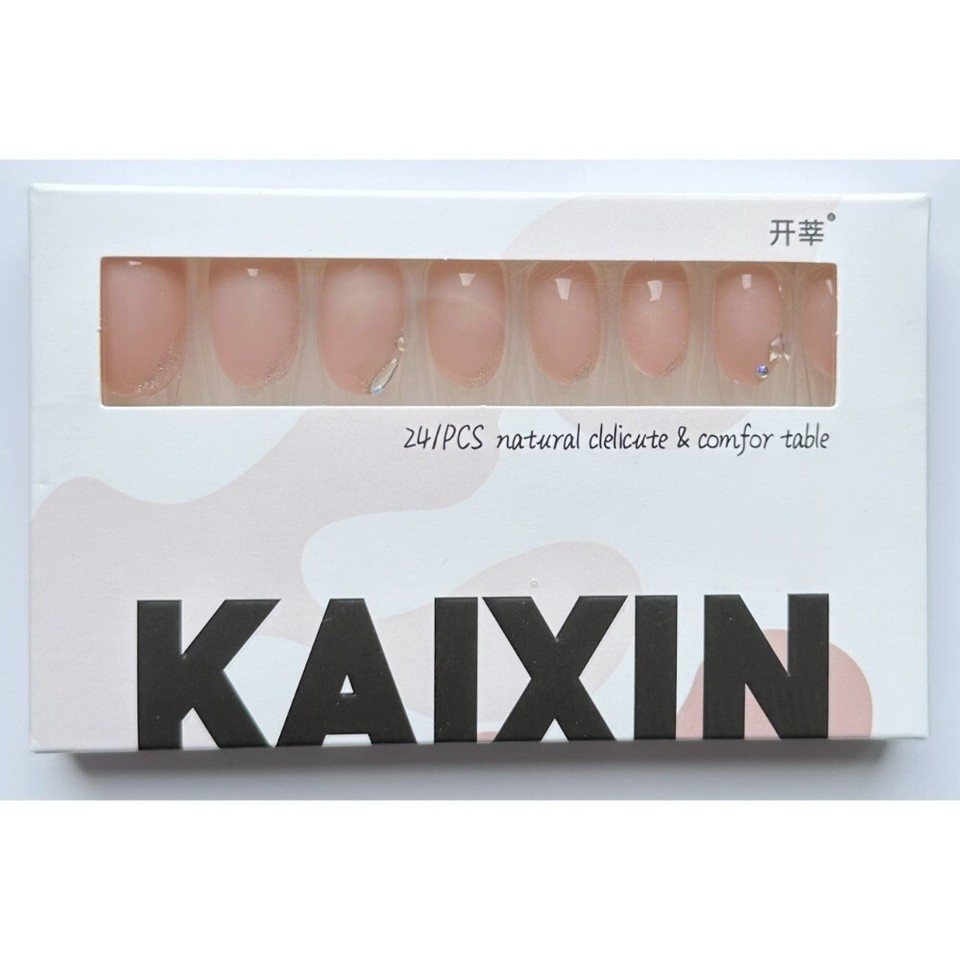 Pointed Head Almond Fake Nails Wearable Manicure Press on Nails Women