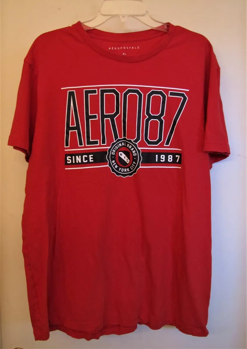 Vintage AEROPOSTALE graphic t shirt RED logo MEN S XL