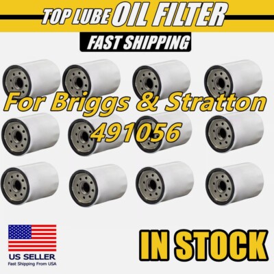 For Briggs & Stratton 4153 491056 491056S 12 Top Lube Oil Filters