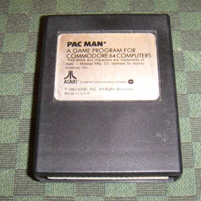 Pac-Man Sur Cartouche Atarisoft Pour Commodore 64 - Jeu Vidéo Rétro - Occasion