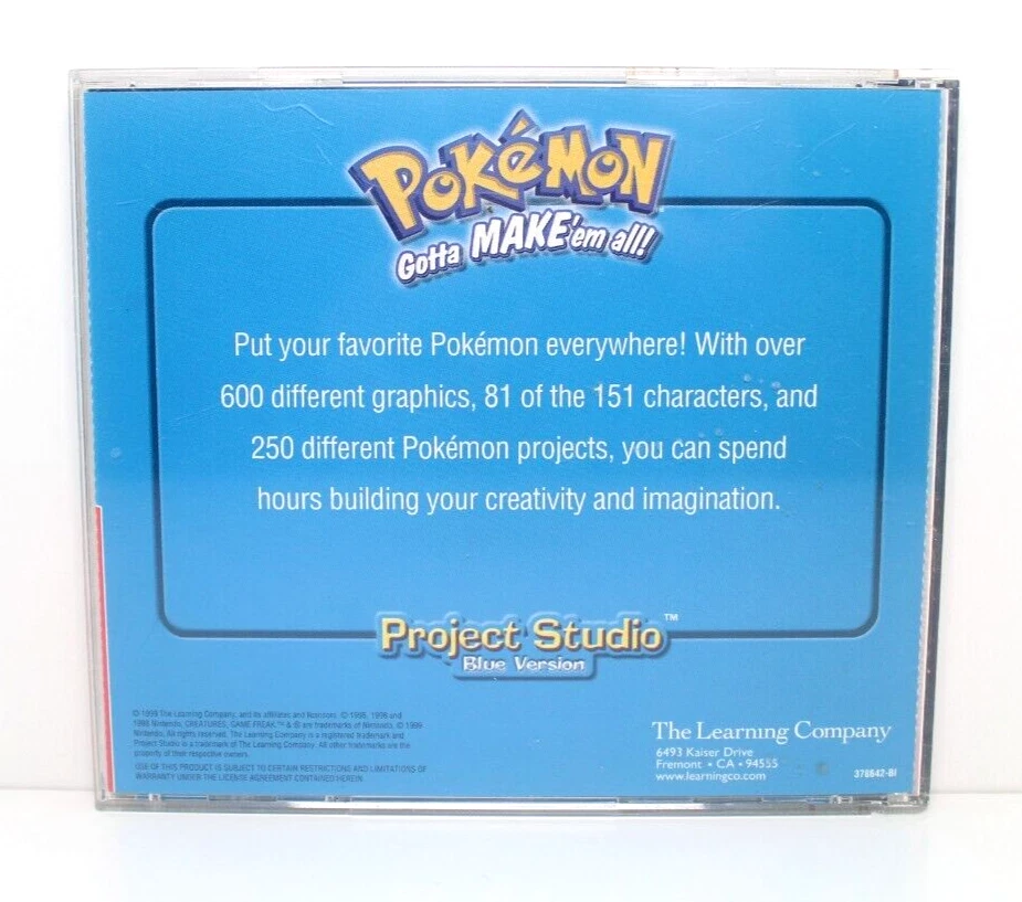 Pokemon Gotta Make 'em All! Project Studio - Blue Version PC Software (1999) - Image 2 of 4
