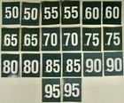 Price labels for vending machines small Assorted 20 total Dixie Narco, Vendo