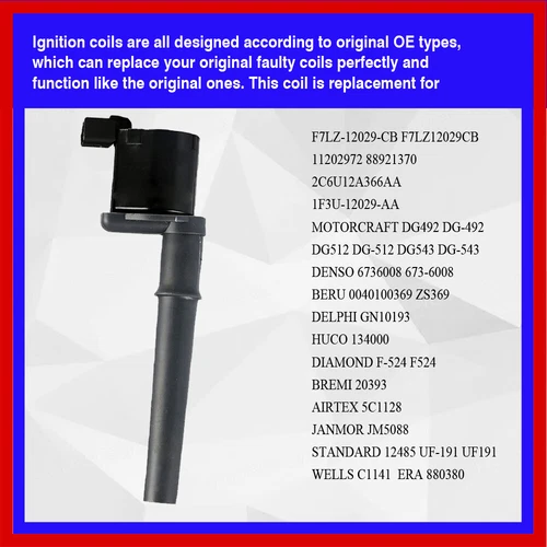 1PC Ignition Coil UFD254 for PANOZ AIV ROADSTER QVALE MANGUSTA 4.6L V8 UF191 - Bild 6 von 7
