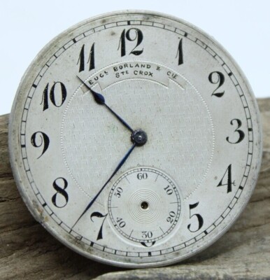 EUGE BORLAND & CIE Ste. Crox POCKET WATCH MOVEMENT SWISS 42.5mm DIAMETER (T3C2)