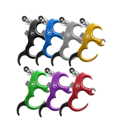 Archery Compound Bow Release Aids 3 or 4 Finger Thumb Caliper Trigger Grip Shoot - Picture 2 of 22