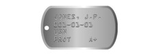 4" us military silver dogtag bumper sticker decal usa made