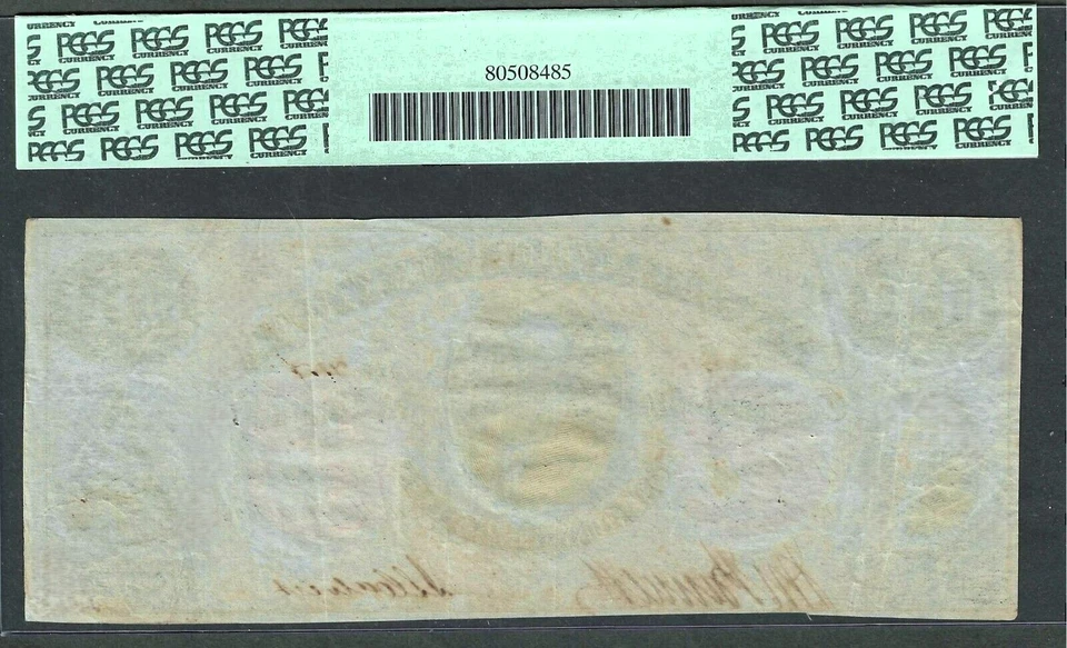 $100 1862 VIRGINIA TREASURY NOTE ~ GOV. LETCHER ~ SUPER PCGS EXTREMELY FINE 40 - Image 2 of 2