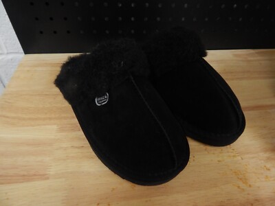 Pawz by Bearpaw Women's Mackenzie Suede Scuff Slipper-Black