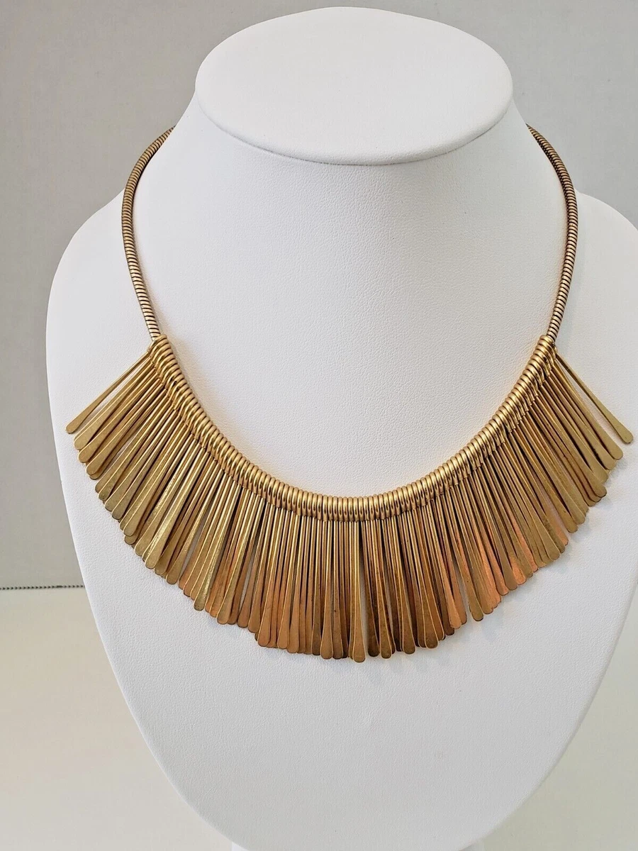 Fringe clearance statement necklace
