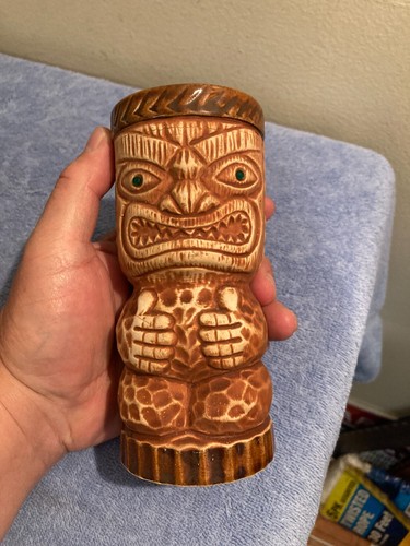 VINTAGE ORCHIDS OF HAWAII - TIKI DRINK MUGS (3) R-91 AND R-3 WITH GREEN EYES - Picture 9 of 14