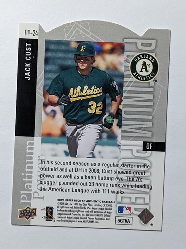 2009 SP Authentic Platinum Power Jack Cust #PP-24 - Picture 2 of 2
