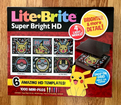 Lite Brite Super Bright HD Pokemon Edition Creative Retro Light-Up Screen New