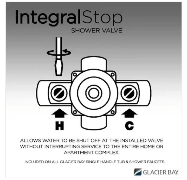 Glacier Bay Stillmore 1Spray Tub and Shower Faucet in Brushed Nickel