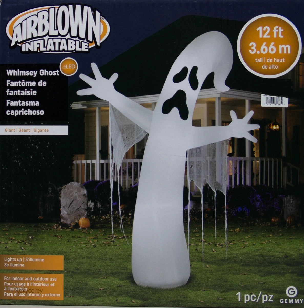 Halloween Gemmy 12 ft Light Up Spooky Whimsey Ghost Airblown Inflatable NIB  | eBay