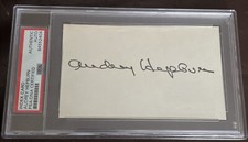 AUDREY HEPBURN VINTAGE STUNNING SIGNED CUT CARD AUTO AUTOGRAPH PSA/DNA RARE 👍